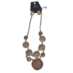 Paparazzi Bronze Statement Necklace Set